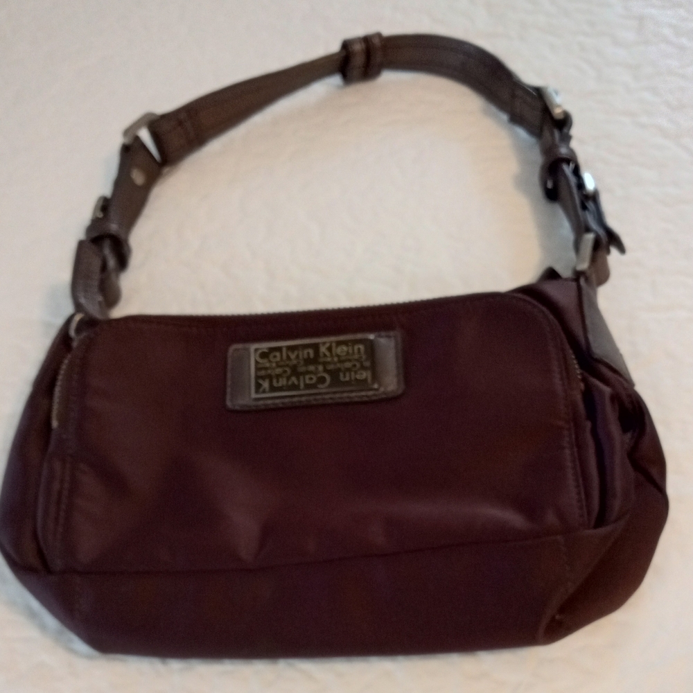 Calvin Klein Brown Shoulder Bag with Adjustable Strap